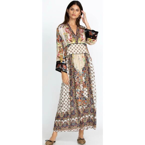 Jhonny Was TIERRA ZONIA DRESS 100% silk - Picture 3 of 16